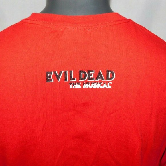 Evil Dead the Musical LOOK WHO'S EVIL NOW Mens L Red T Shirt - Picture 7 of 7